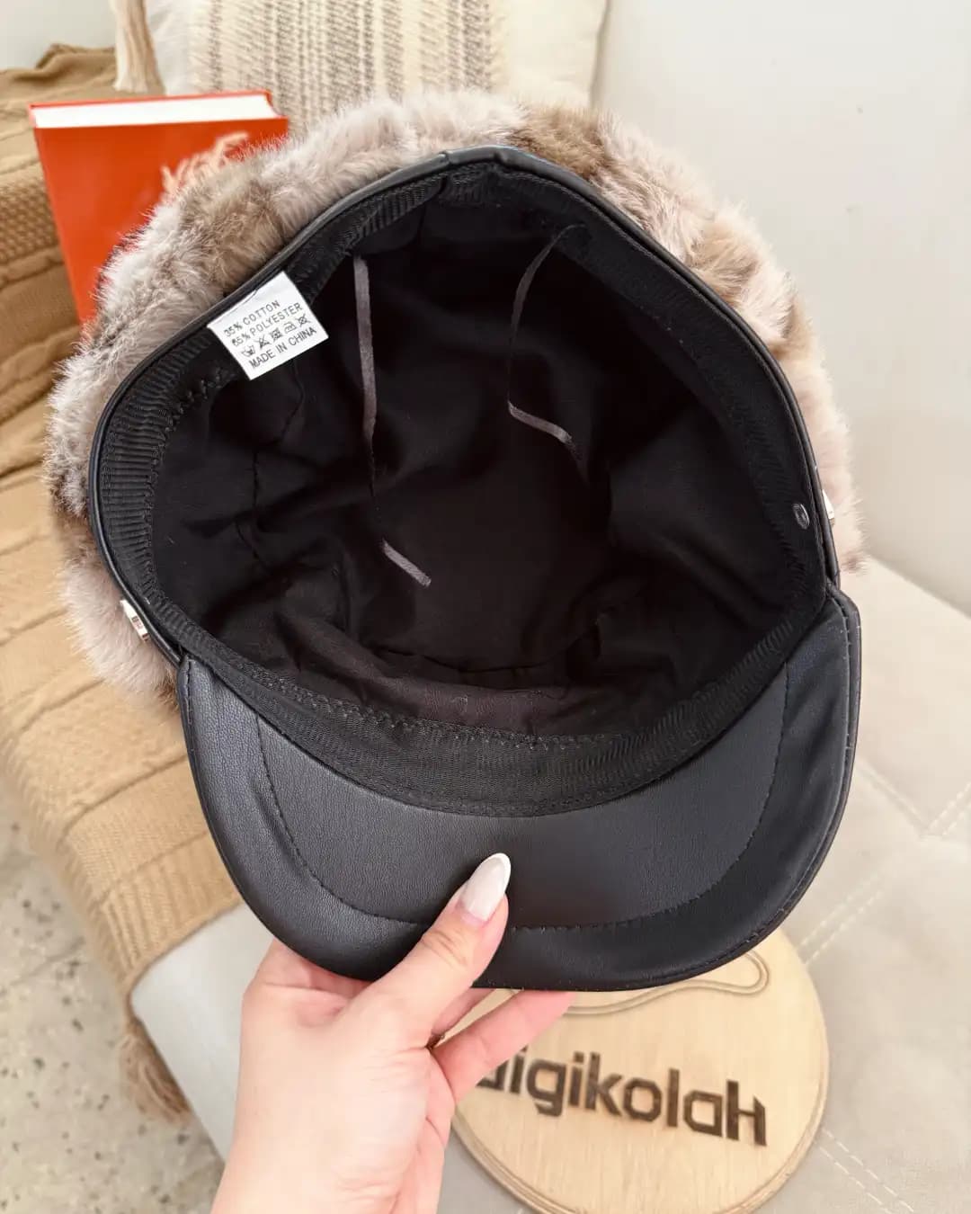 کلاه کاپیتانی خز پلنگی 187369 — تصویر ۳