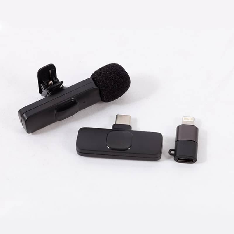 میکروفن یقه ایی بی سیم تایپ سی و لایتنینگ K8 — تصویر ۶
