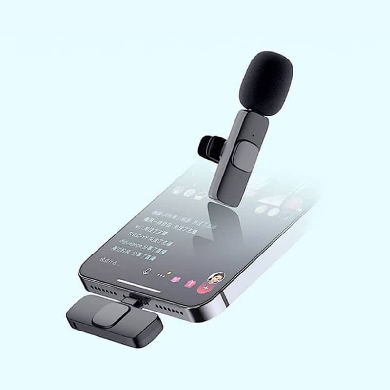 میکروفن یقه ایی بی سیم تایپ سی و لایتنینگ K8 — تصویر ۸