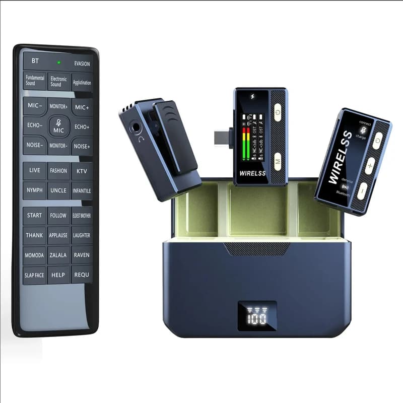 ست میکروفن بی سیم مدل SX66 ریموت دار — تصویر ۳