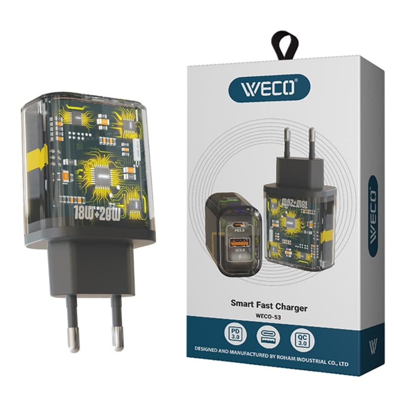 آداپتور WECO WE-53 USB+PD 20W