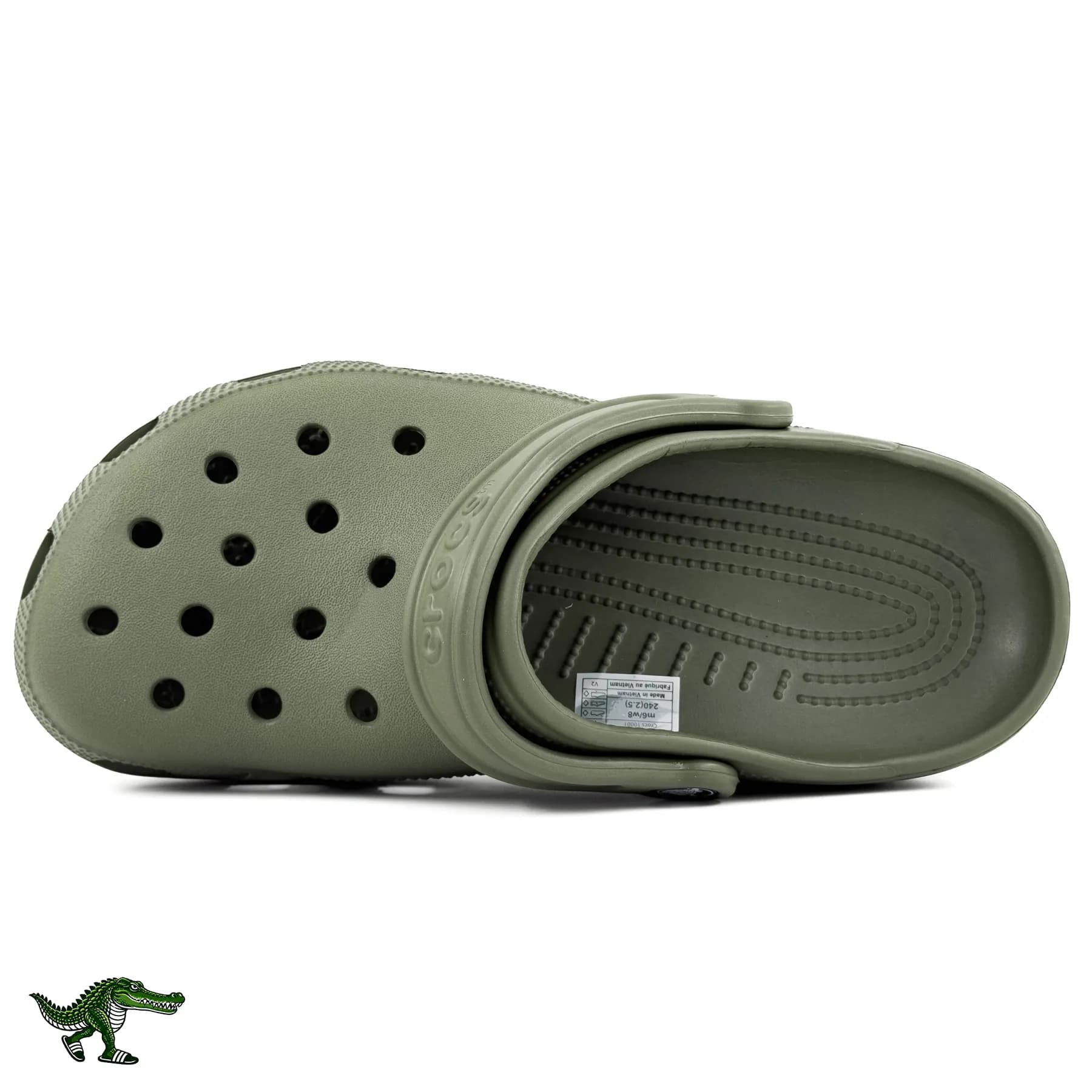 کراکس کلاسیک زیتونی زنانه و مردانه | Crocs Classic — تصویر ۴