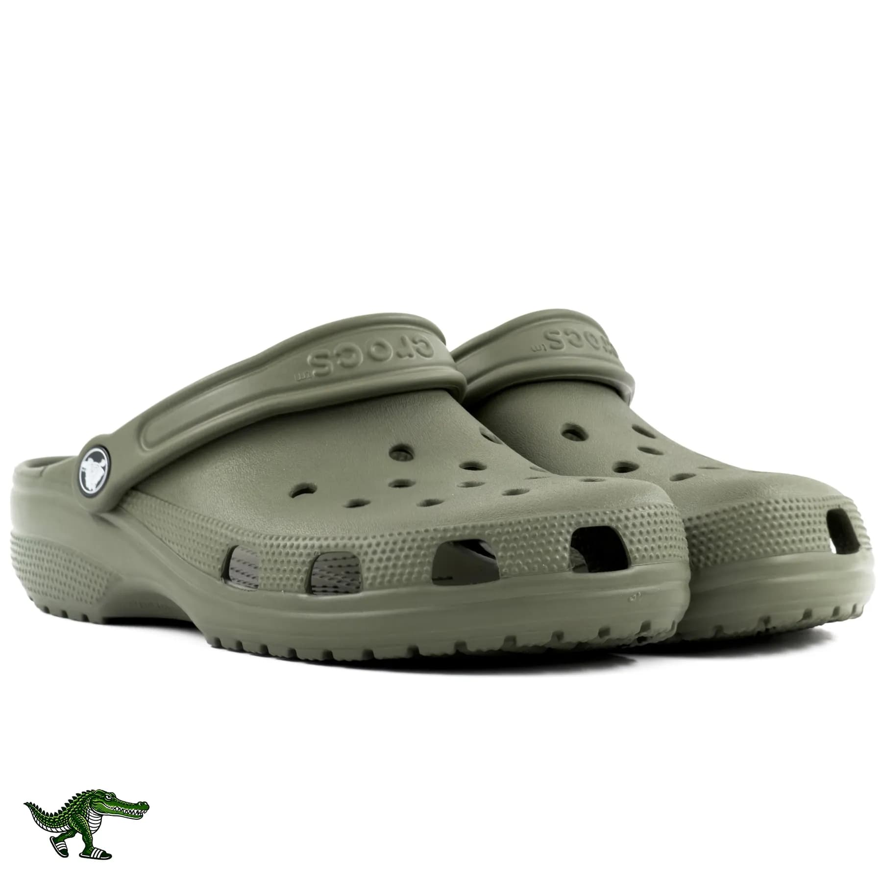 کراکس کلاسیک زیتونی زنانه و مردانه | Crocs Classic — تصویر ۶