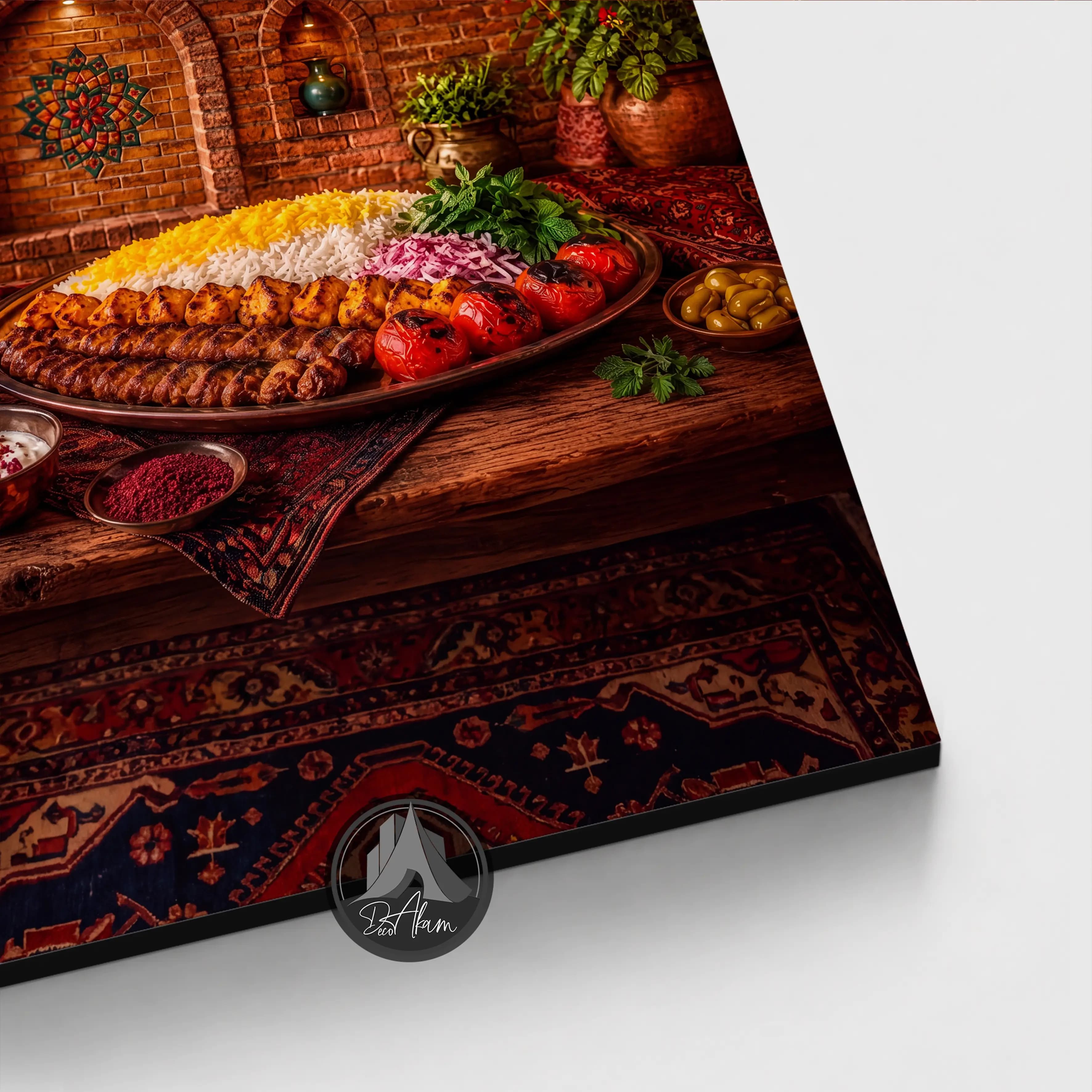 تابلو چلوکباب کوبیده در آشپزخانه آجری کد DA-(1153) | دکور چلوکبابی — تصویر ۲