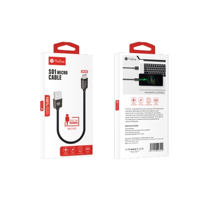 کابل تبدیل USB به microUSB پرووان مدل PCC125 طول 20 سانتی متر — تصویر ۵