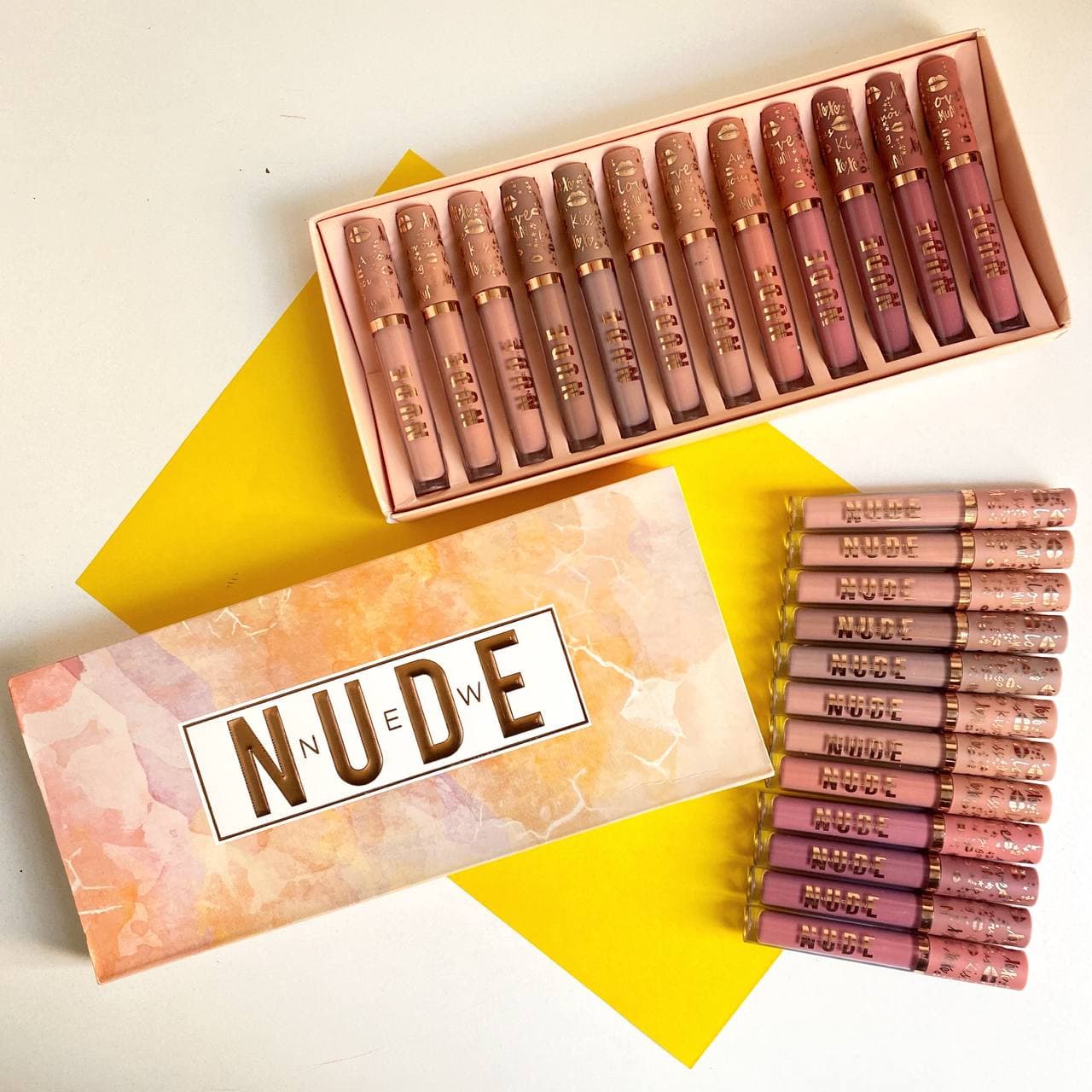 رژ مایع NUDE مجموعه 12 عددی — تصویر ۳