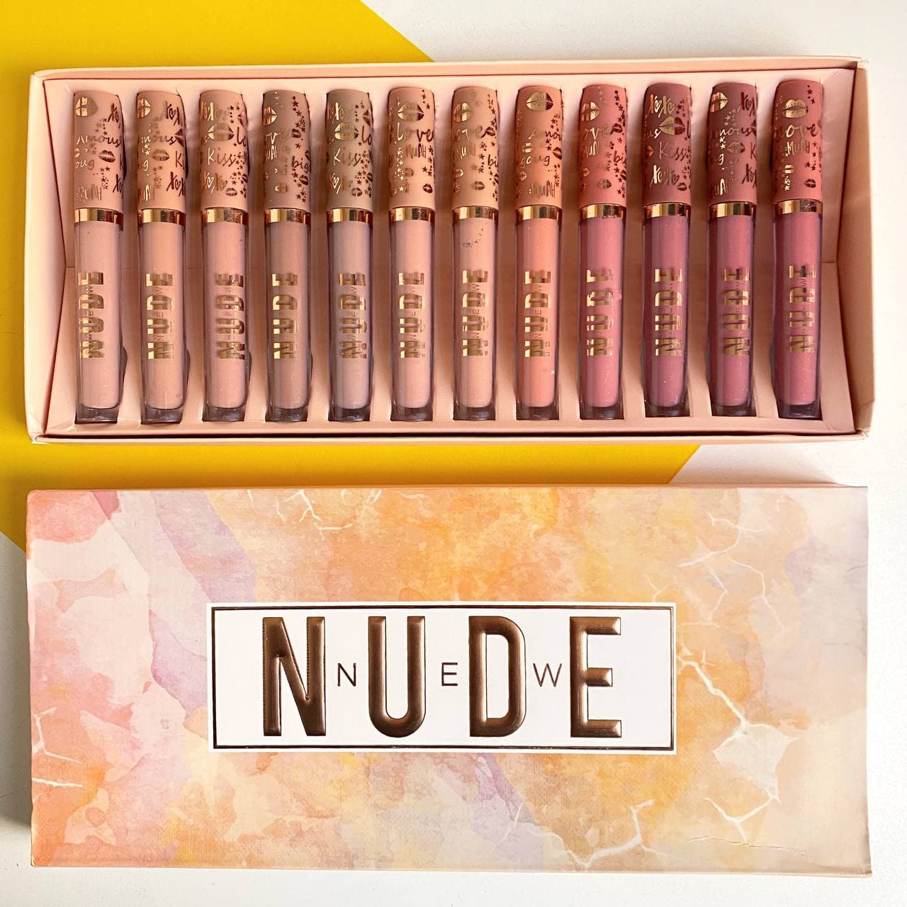 رژ مایع NUDE مجموعه 12 عددی