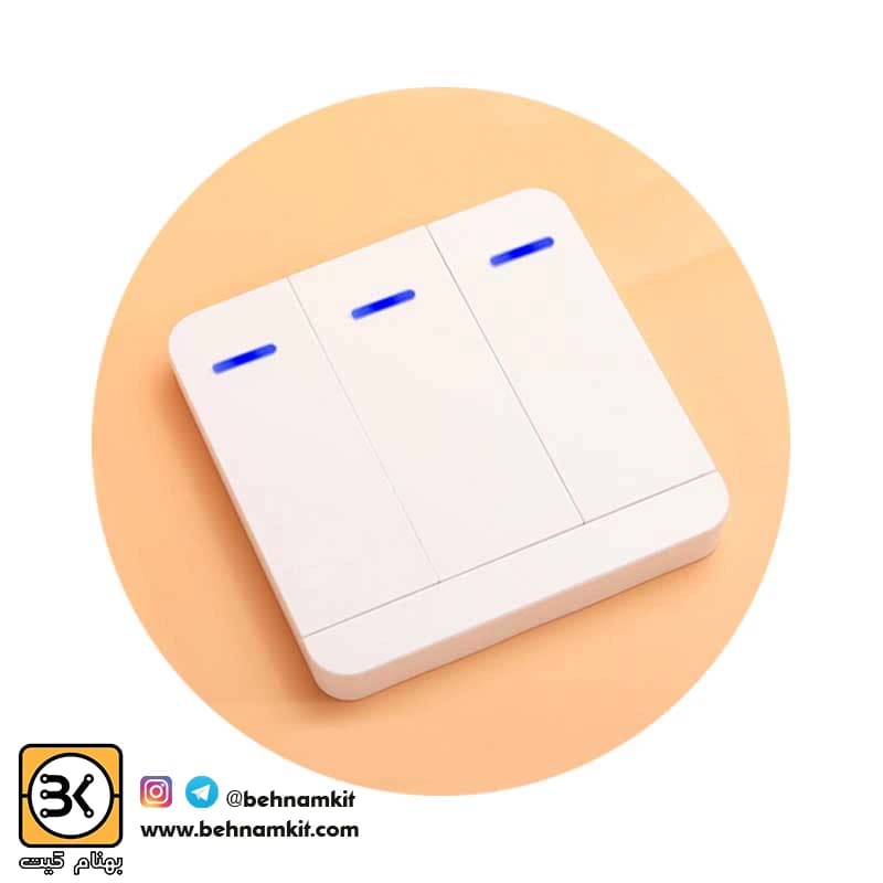 فرستنده ریموت / طرح کلید سه پل / کد رلن 433