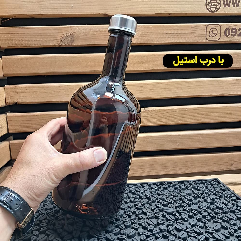 بطری فلورانس | 1.5 لیتر | درب پیچی | قهوه ای | 11 عددی — تصویر ۲