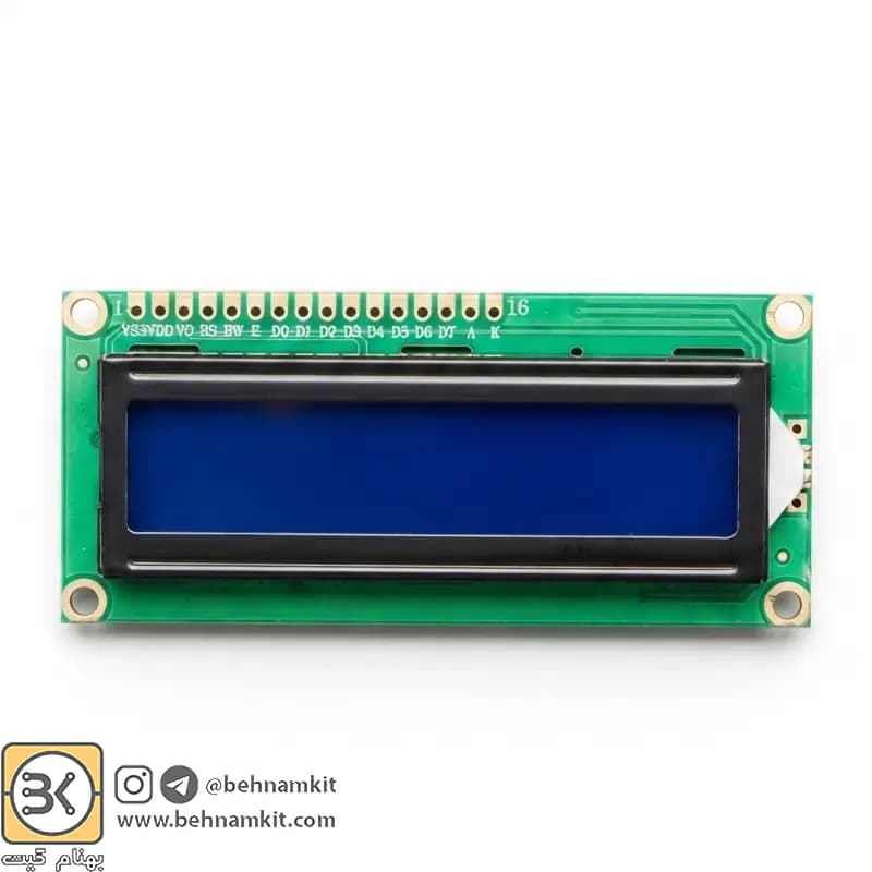 ال سی دی LCD 2 x 16 بکلایت ابی — تصویر ۲