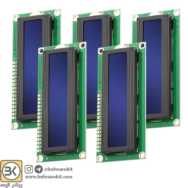 ال سی دی LCD 2 x 16 بکلایت ابی — تصویر ۳