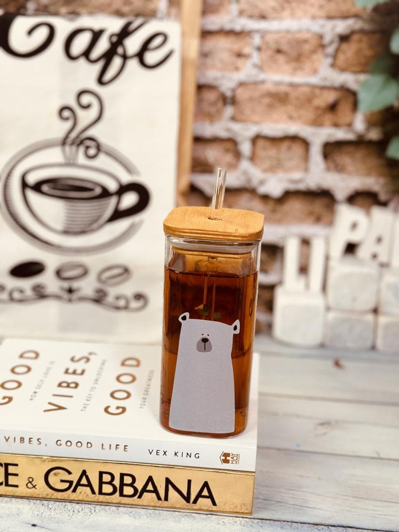 لیوان اسموتی پیرکس طرح خرسی کد 3863 — تصویر ۲