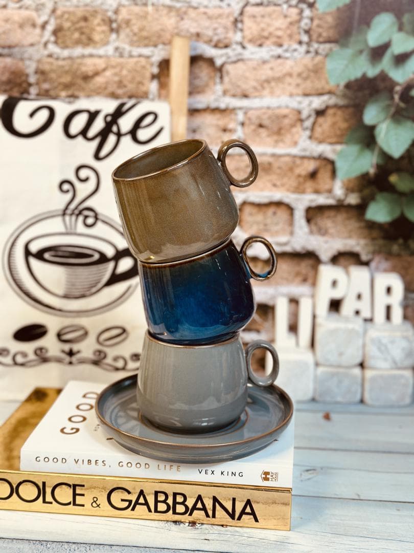فنجان لاته لته و چای خوری آبرنگی کد 2811 — تصویر ۴