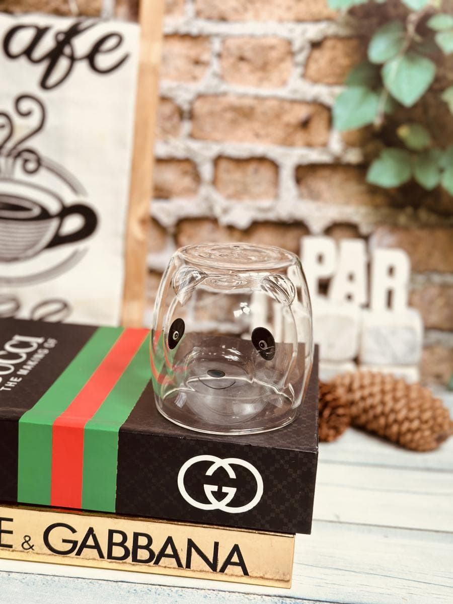 ماگ دوجداره پیرکس طرح صورت کد 0719 — تصویر ۳