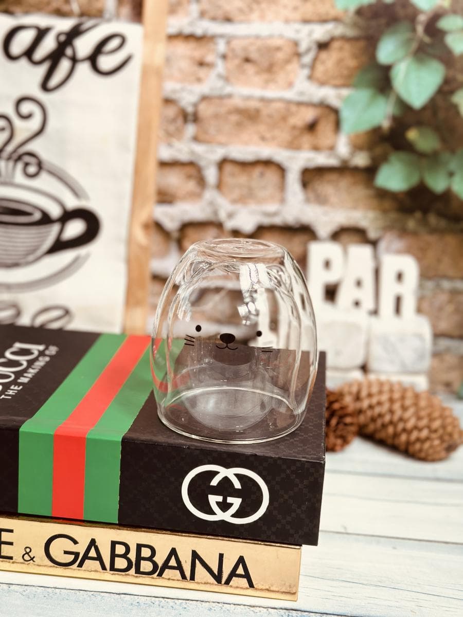 ماگ دوجداره پیرکس طرح صورت کد 0719 — تصویر ۴