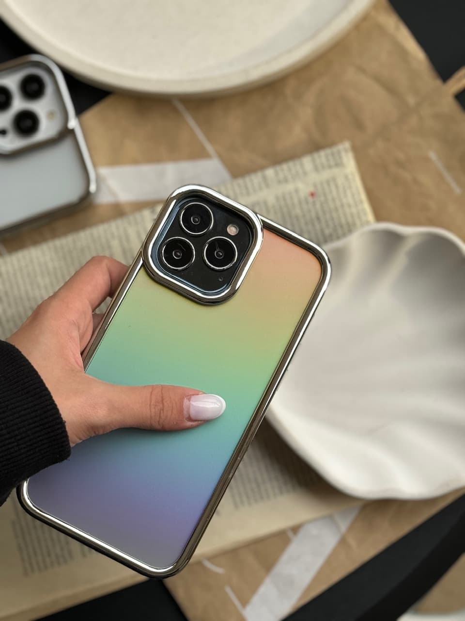 قاب آیفون Holo Silver