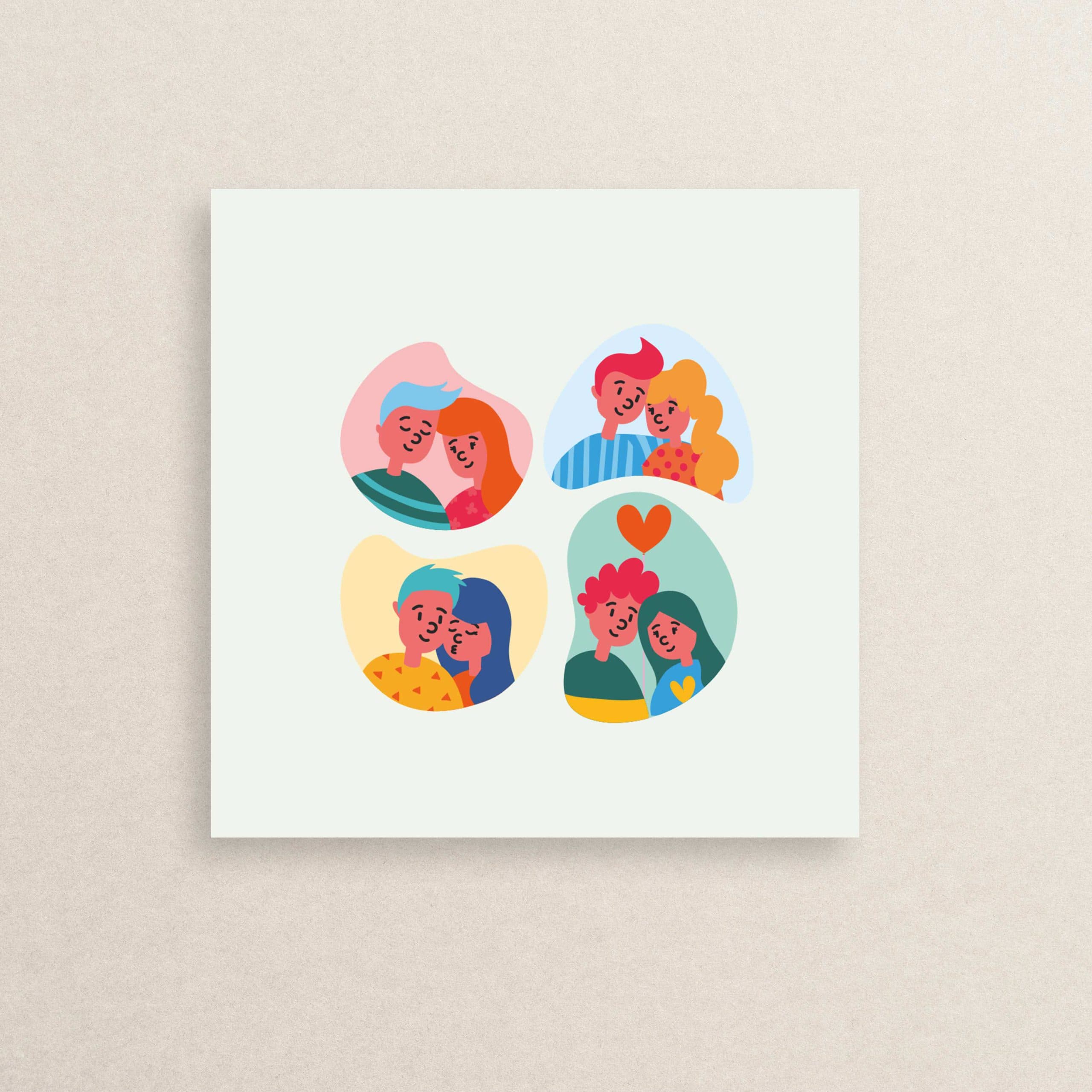 میکرو استیکر عاشقانه 4تایی 05 | Love sticker 05