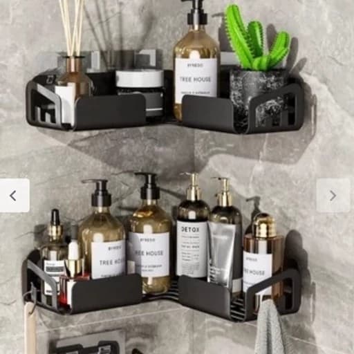 شلف فلزی کنج حمام 1 عددی بسیار کاربردی آتاژور اکسسوری مبلمان اورلین مدل 962649