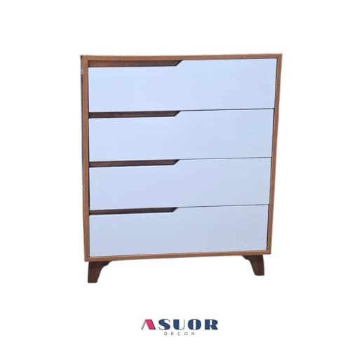 فایل دراور چهار کشو تمام mdf دو رنگ مبلمان اورلین مدل 971253