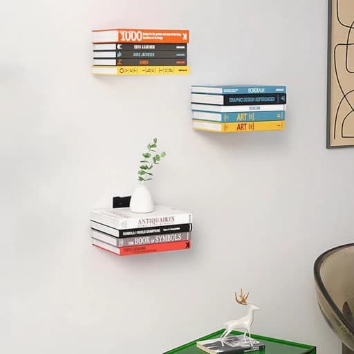 شلف دیواری مدل کتابخانه معلق مجموعه 2 عددی مبلمان اورلین مدل 962636