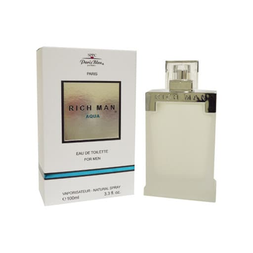 عطر ادکلن مردانه پاریس بلو ریچ من آکوا Paris Blue Rich Man Aqua حجم ۱۰۰ میلی لیتر | Paris Bleu RICH MAN AQUA Eau de Toilette for Men 100 ml — تصویر ۲