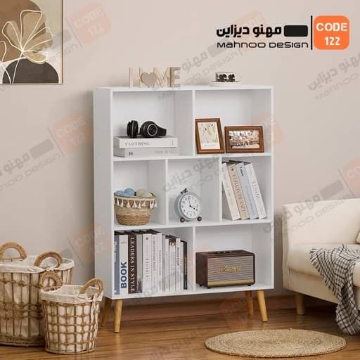 شلف دکوری و کتابخانه مبلمان اورلین مدل 962598