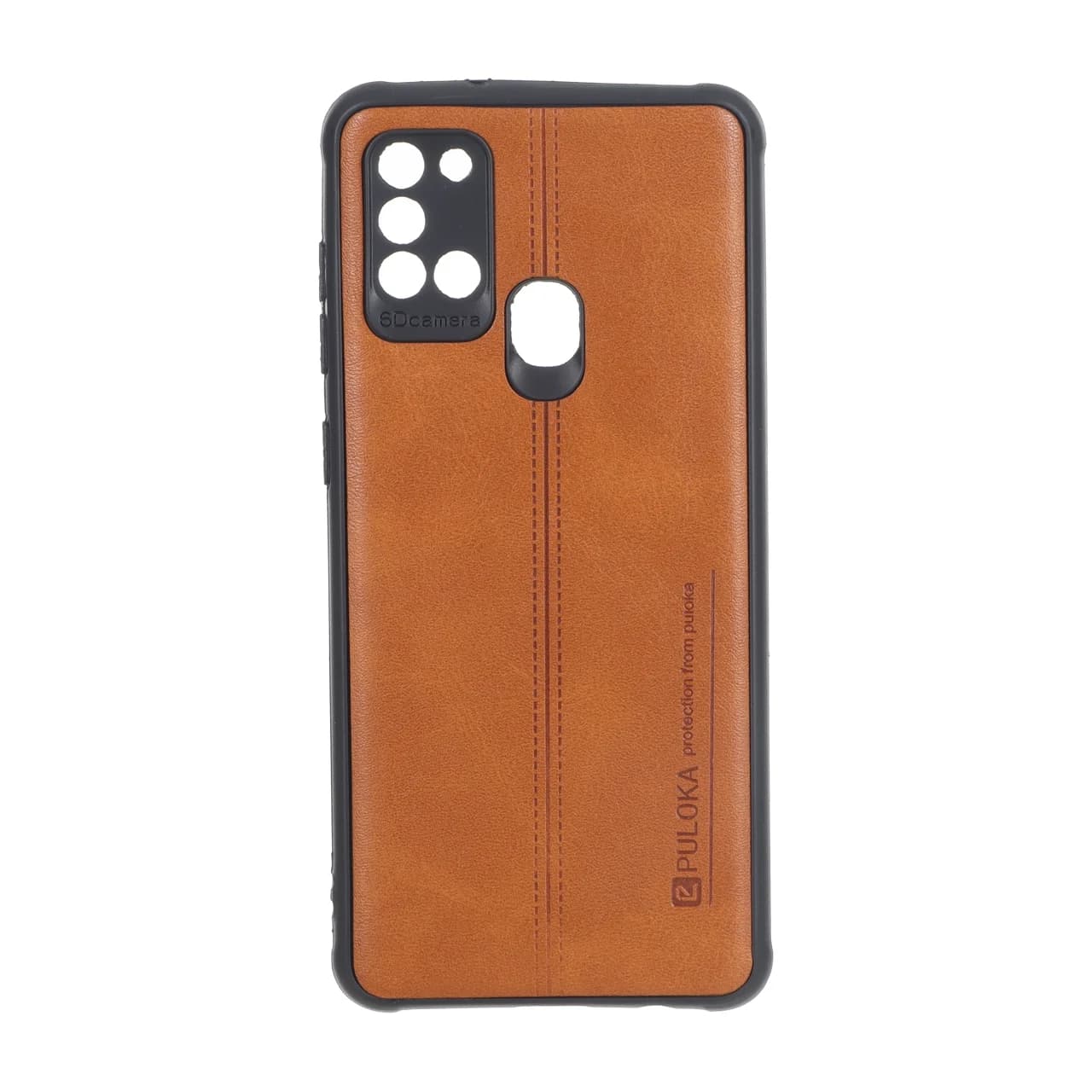 قاب Puloka طرح چرم دوخت دار محافظ لنزدار Samsung Galaxy A21s — تصویر ۲