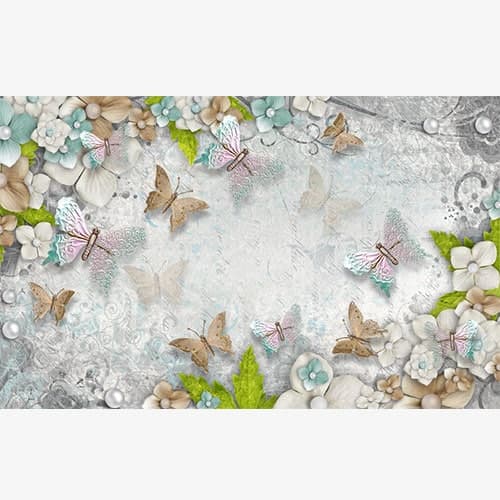 پوستر دیواری گل سه بعدی لاکچری FL0005 — تصویر ۲