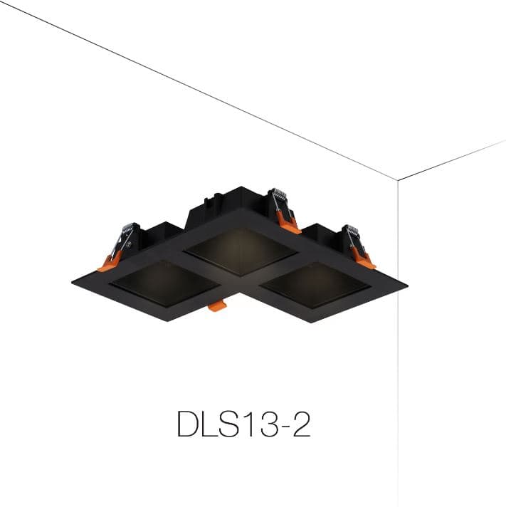 چراغ توکار دارک لایت مربع سه تایی کد DLS13-2 ستاره شمال — تصویر ۳