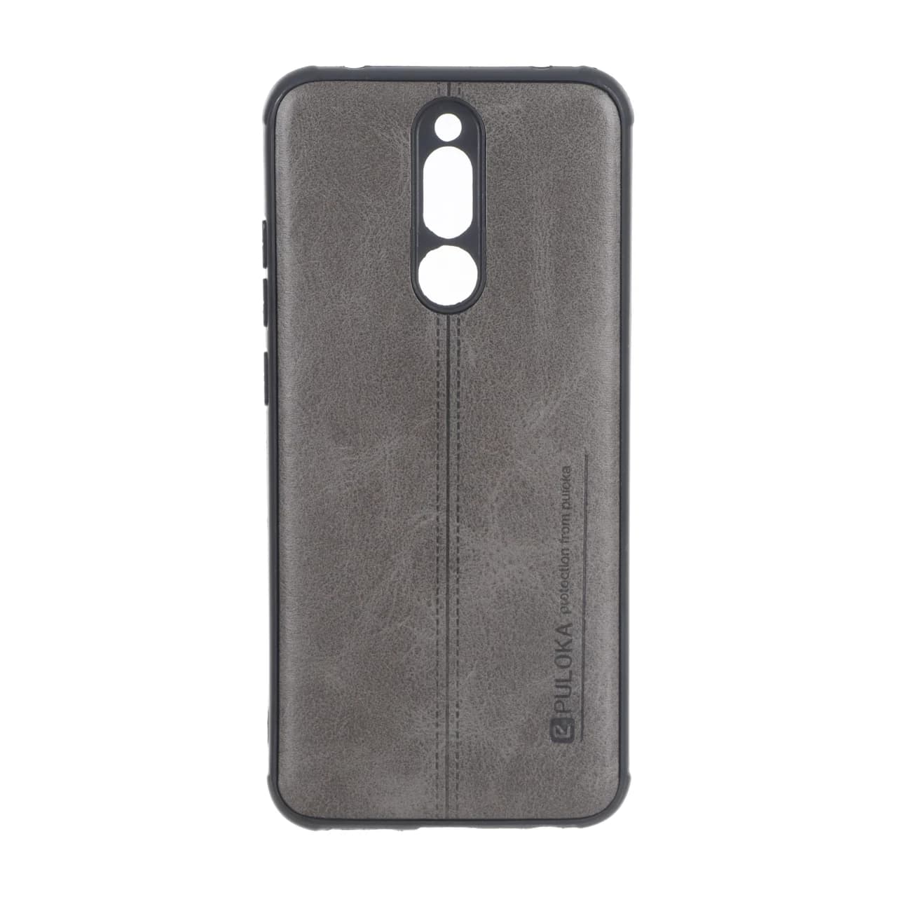 قاب Puloka طرح چرم دوخت دار محافظ لنزدار Xiaomi Redmi 8 — تصویر ۳