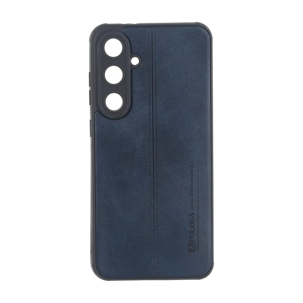 قاب Puloka طرح چرم دوخت دار محافظ لنزدار Samsung Galaxy S24 FE — تصویر ۳
