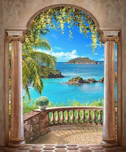 پوستر دیواری سه بعدی ایوان لاکچری کد NT-058 — تصویر ۲