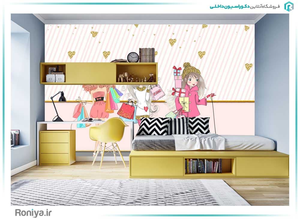 پوستر دیواری مزون دخترانه کد FS-038 — تصویر ۲