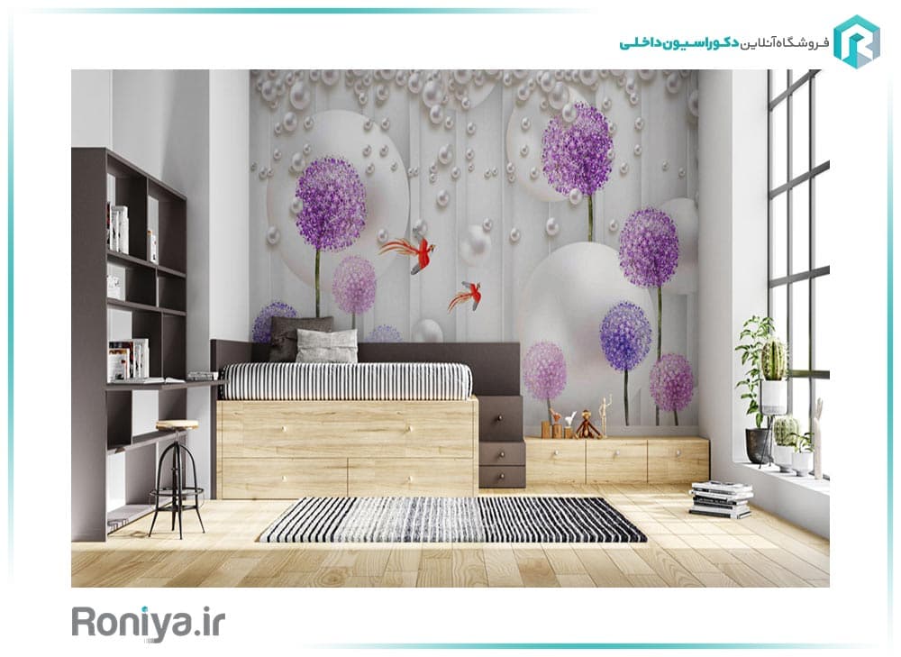 کاغذ پوستری بنفش 3DF-324 — تصویر ۲