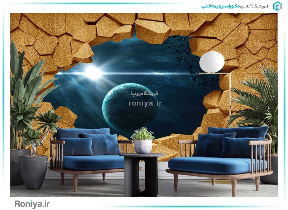 پوستر دیواری سه بعدی کره زمین کد 3D-015 — تصویر ۳