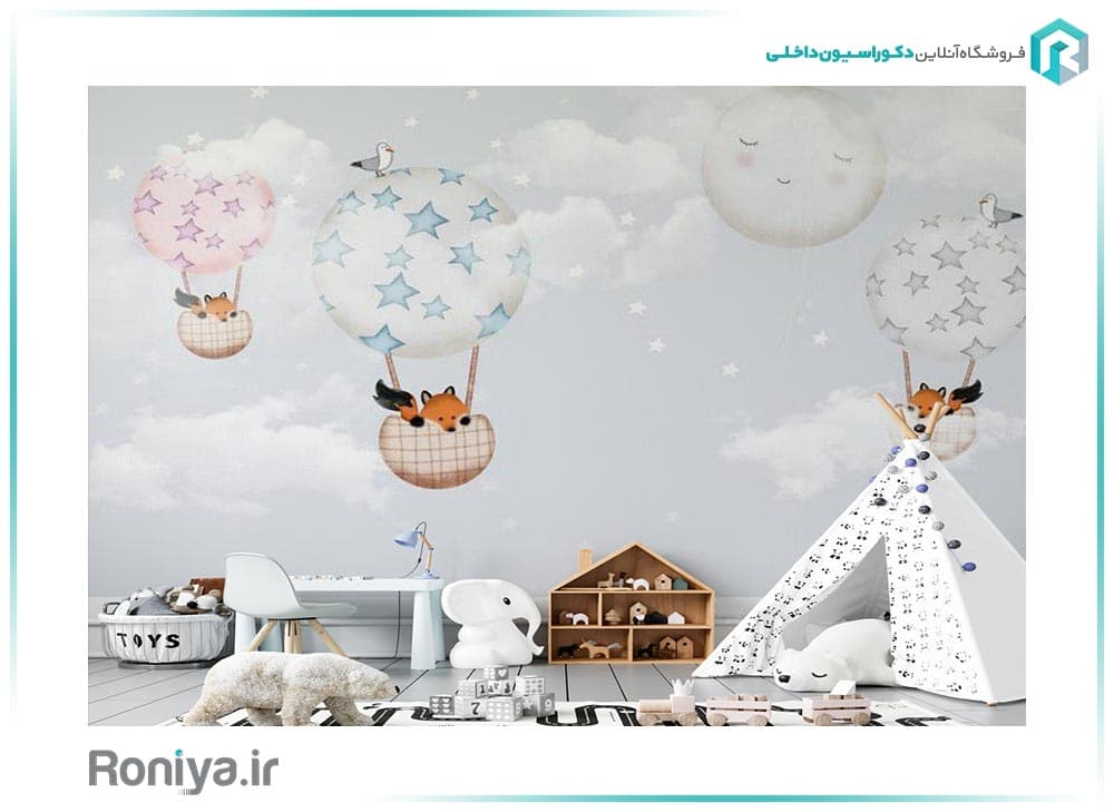 پوستر طرح بالن اتاق کودک CN-0198 — تصویر ۳