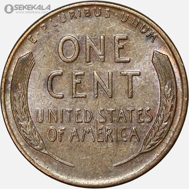 سکه 1 سنت قدیمی لینکلن آمریکا 1956 D (کیفیت AU) — تصویر ۲