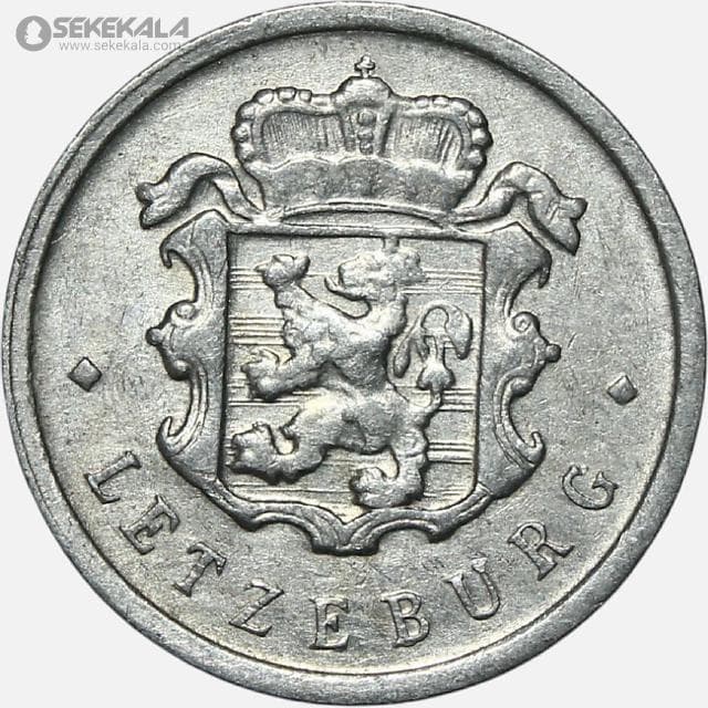 سکه 25 سنتیم کمیاب لوکزامبورگ 1957