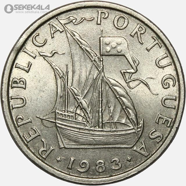 سکه 5 اسکودو پرتغال 1983 (UNC)