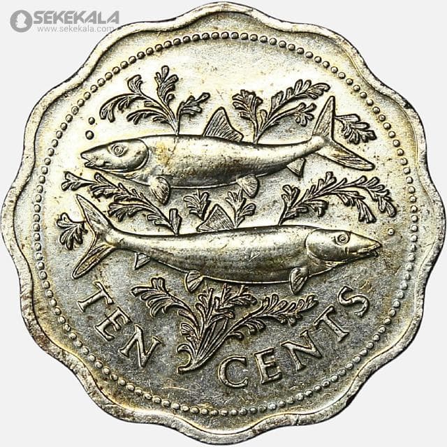 سکه 10 سنت کمیاب باهاما 1987 (AU)