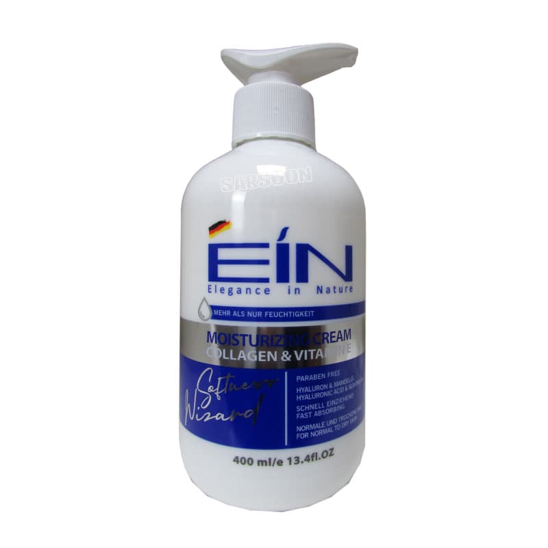 کرم مرطوب کننده دست و صورت ای آی ان حاوی کلاژن EIN MOISTURIZING CERAM