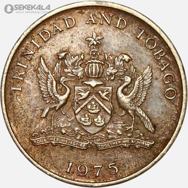 سکه 1 سنت کمیاب ترینیداد و توباگو 1975 — تصویر ۲