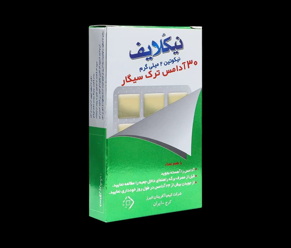آدامس ترک سیگار نیکلایف مدل نیکوتین با طعم نعناع 2 میلی گرم