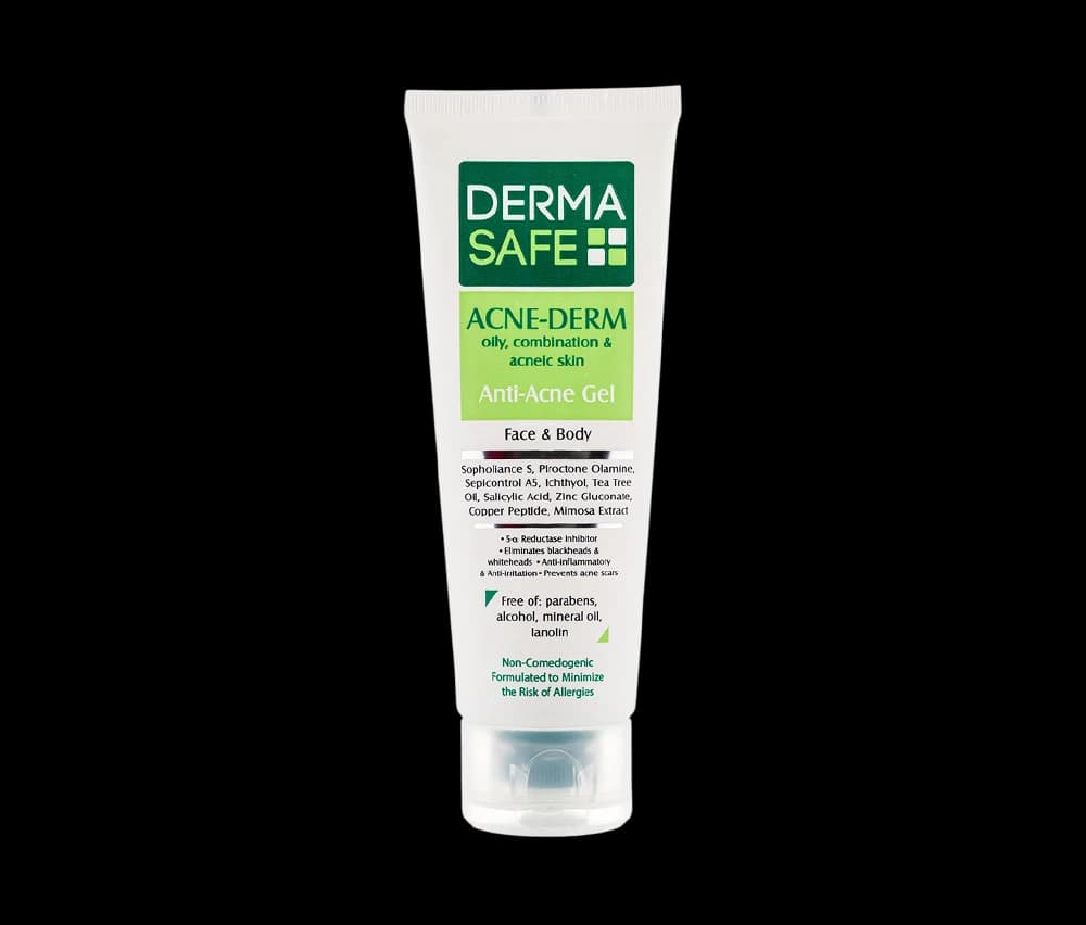 ژل آنتی آکنه درماسیف مدل Acne Derm مناسب پوست‌های چرب مختلط و دارای آکنه حجم 75 میلی‌ لیتر