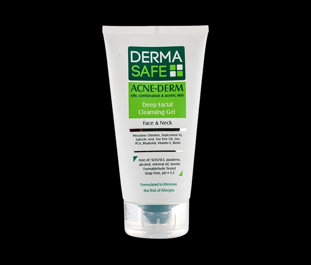 ژل شستشوی صورت درماسیف مدل Acne Derm مناسب پوست‌های چرب و دارای آکنه حجم ۱۵۰ میلی‌ لیتر