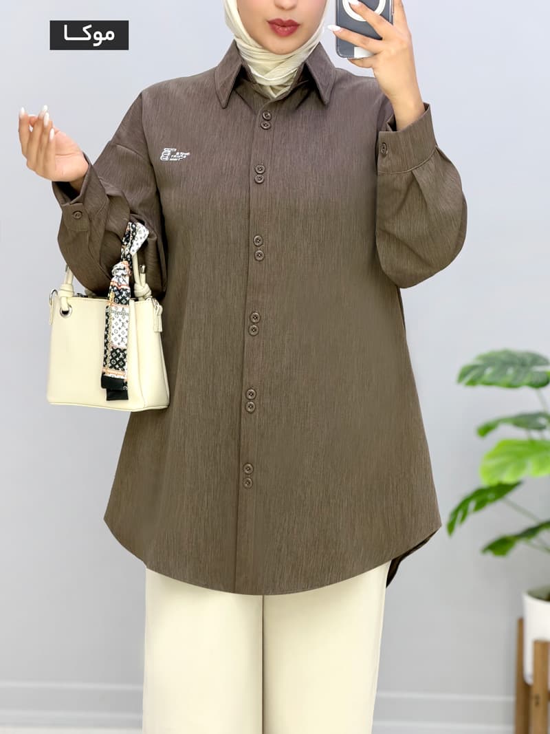 مانتو جلودکمه کرپ فریدخت کد 9571243 — تصویر ۵