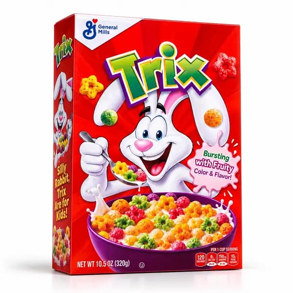غلات صبحانه تریکس Trix جنرال میلز طعم میوه‌ای وزن 320 گرم