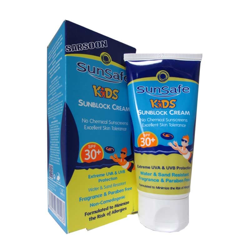 کرم ضد آفتاب کودکان SPF30 سان سیفSunsafe Sunblock Cream SPF30 For Kids — تصویر ۲