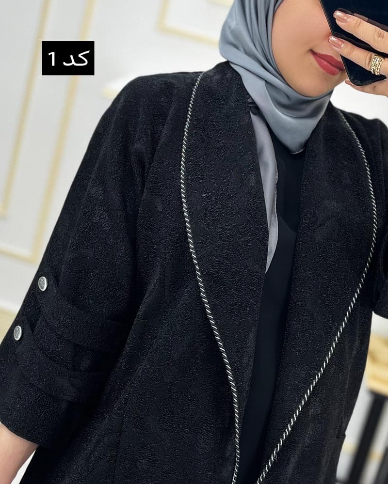 مانتو مزونی بیزو لمه یقه آرشال کد۸۳۲۱۴ — تصویر ۵