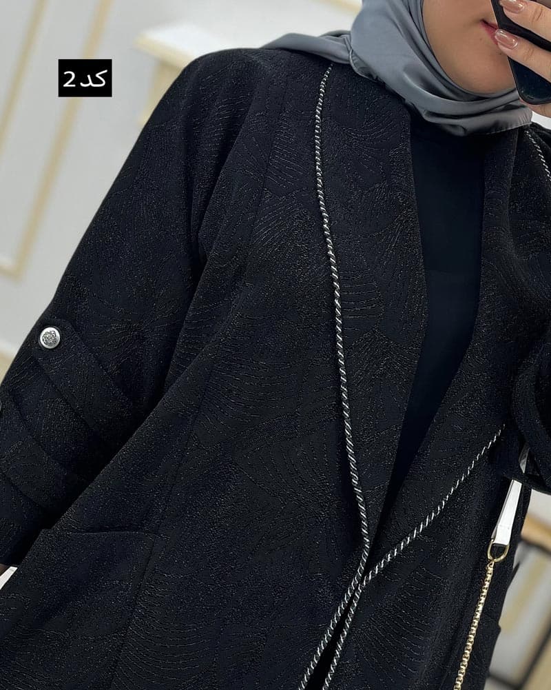 مانتو مزونی بیزو لمه یقه آرشال کد۸۳۲۱۴ — تصویر ۶
